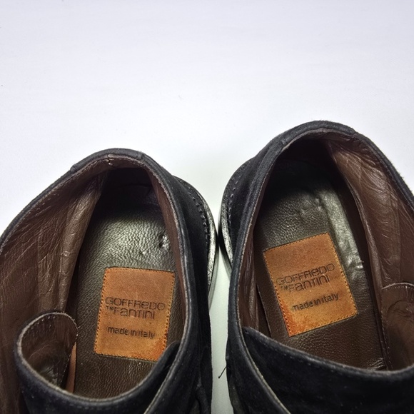 Goffredo Fantini Womens - EU 38 / US 7.5 Black Suede Ankle Boots Silver Buckle - Picture 12 of 13